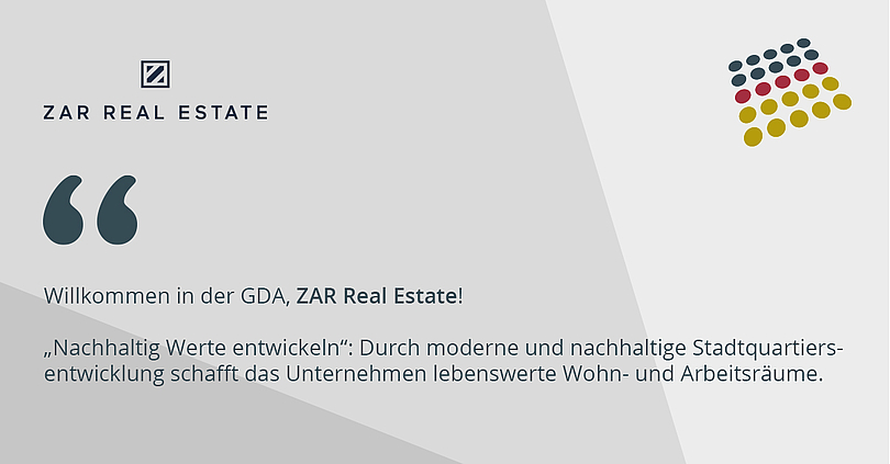 GDA begrüßt ZAR Real Estate Holding