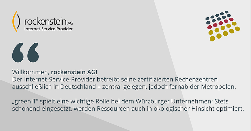 [Translate to Englisch:] GDA heißt rockenstein AG willkommen