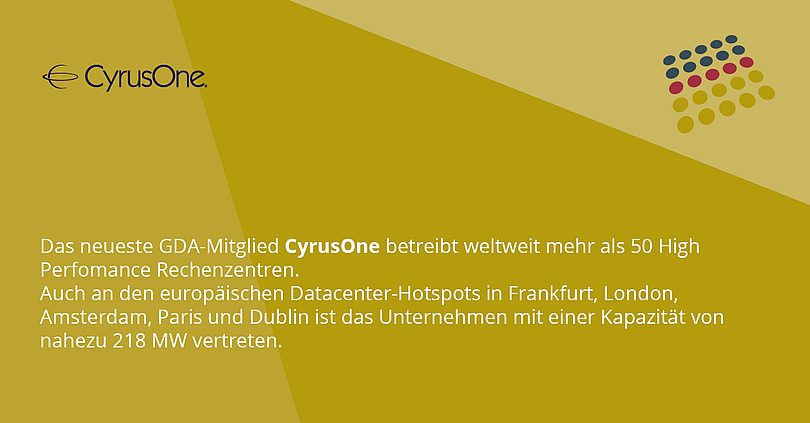 GDA begrüßt CyrusOne in der Association